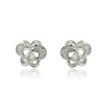 E-602 Xuping Bijoux Meilleure vente mode design simple papillon en forme de boucles d&#39;oreilles